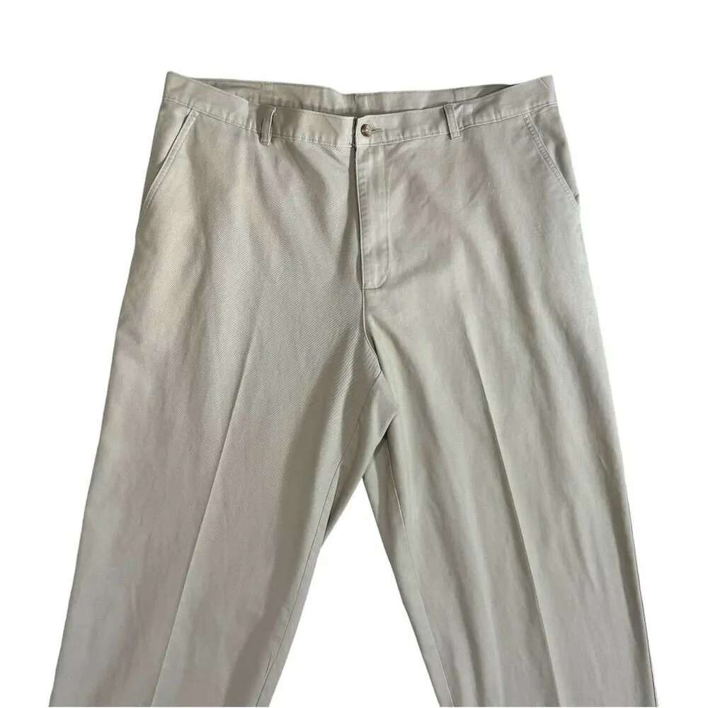George Men's Relaxed‎ Fit Chino Pants Beige Cream Size 44 x 32 Casual